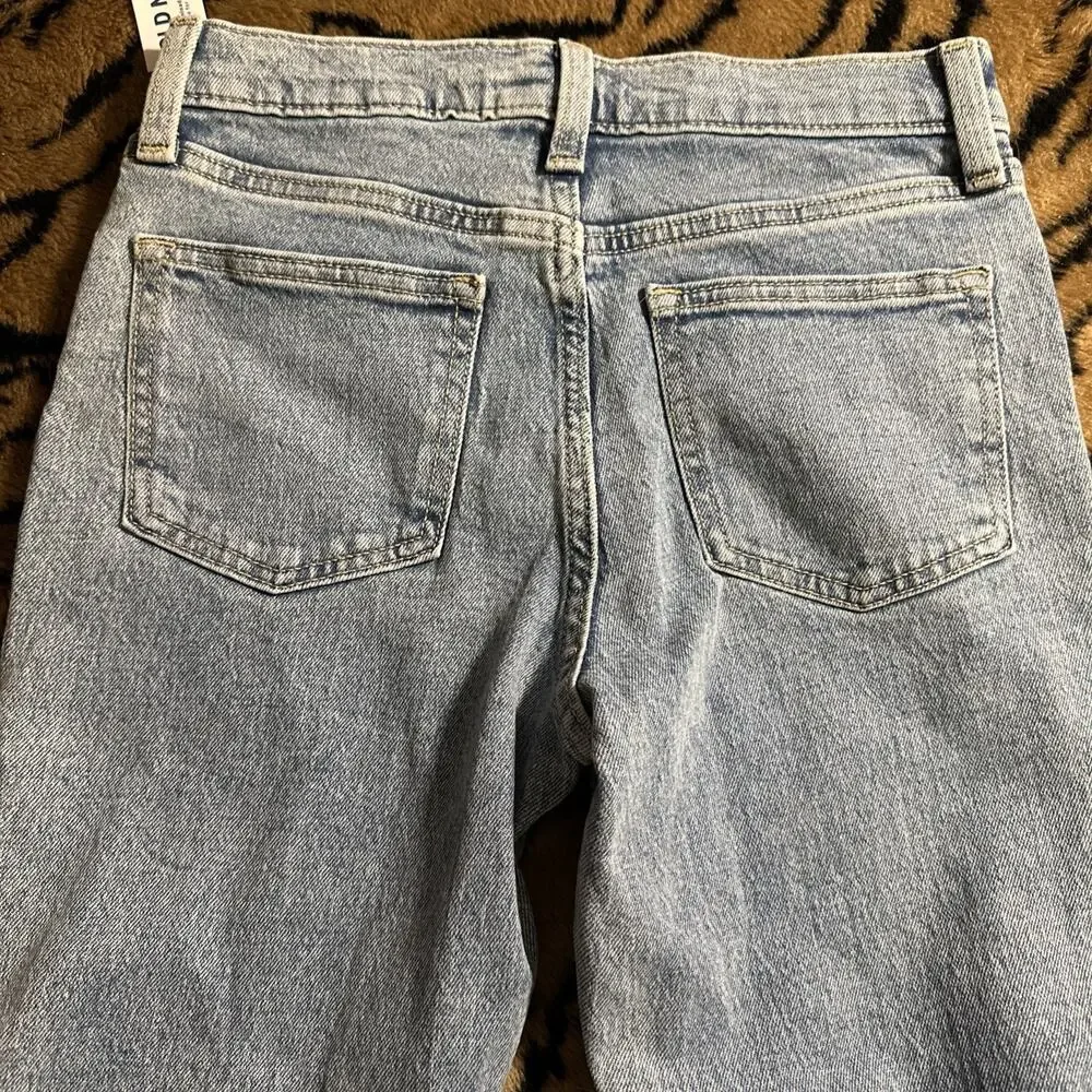 Girl’s Size 14 High Rise Flare Jeans Old Navy Butterfly Embroidered NWT School